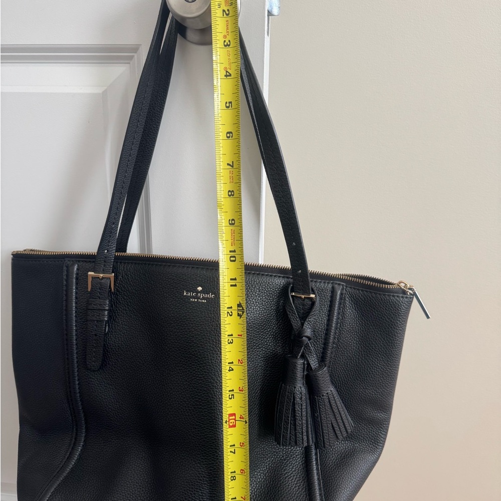 Kate Spade Black Pebbled Leather Tote - Picture 12 of 12